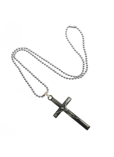 Jesus Christ Cross Silver Metal Pendant